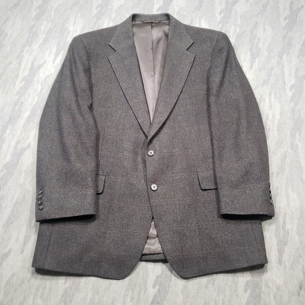 Manchester‎ Ropers Blazer Men 44R Gray Two Button Notch